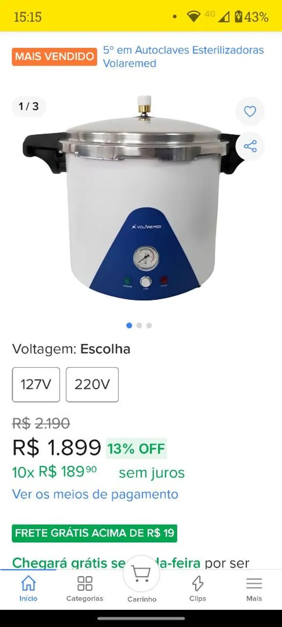 Autoclave e cuba ultra sônica 