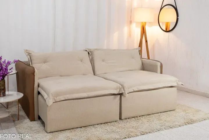 Sofá Cama Retrátil 3 Lugares Para Sala