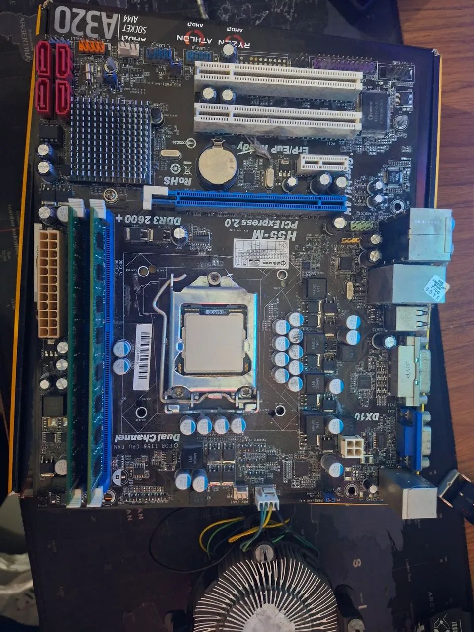Kit placa mãe e processador 