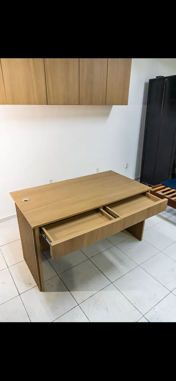 Mesa de Madeira Pura Turim - Amêndoa - Foto 4