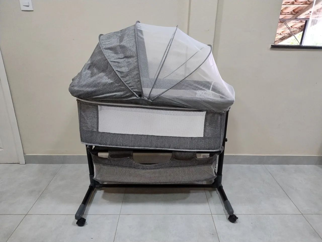 Mini Berço Moisés para bebê acoplar na cama 
