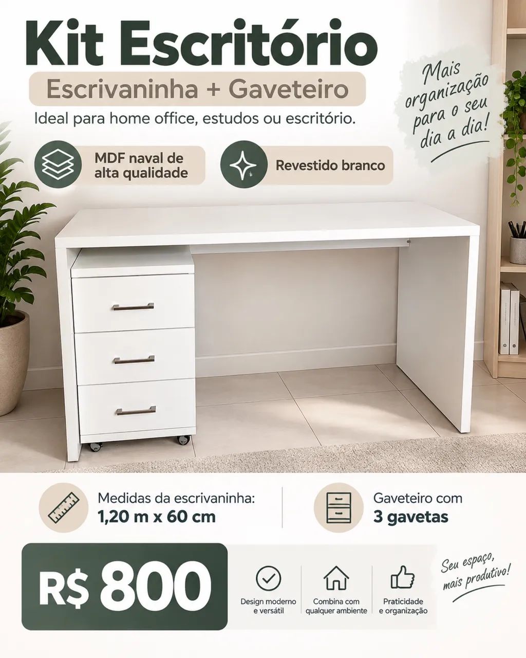 Kit Escritório Completo ? R$ 800