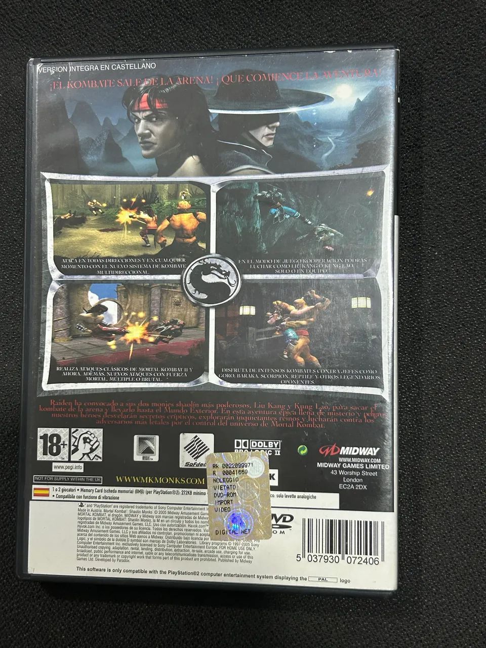 Mortal Kombat: Shaolin Monks ps2 original  - Foto 2