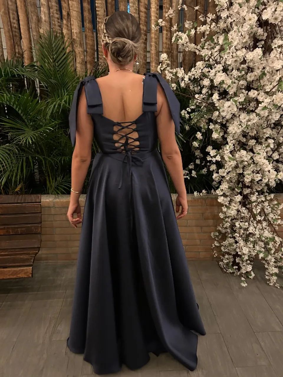 Vestido de madrinha azul marinho - Foto 4