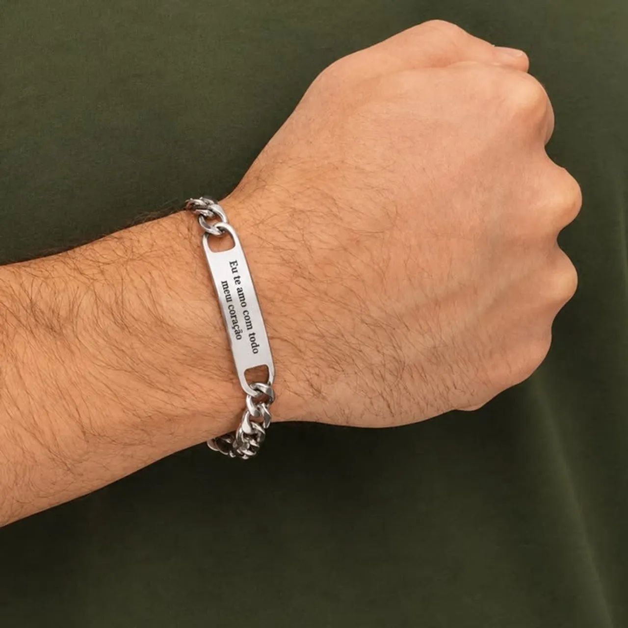 Pulseira placa personalizável 