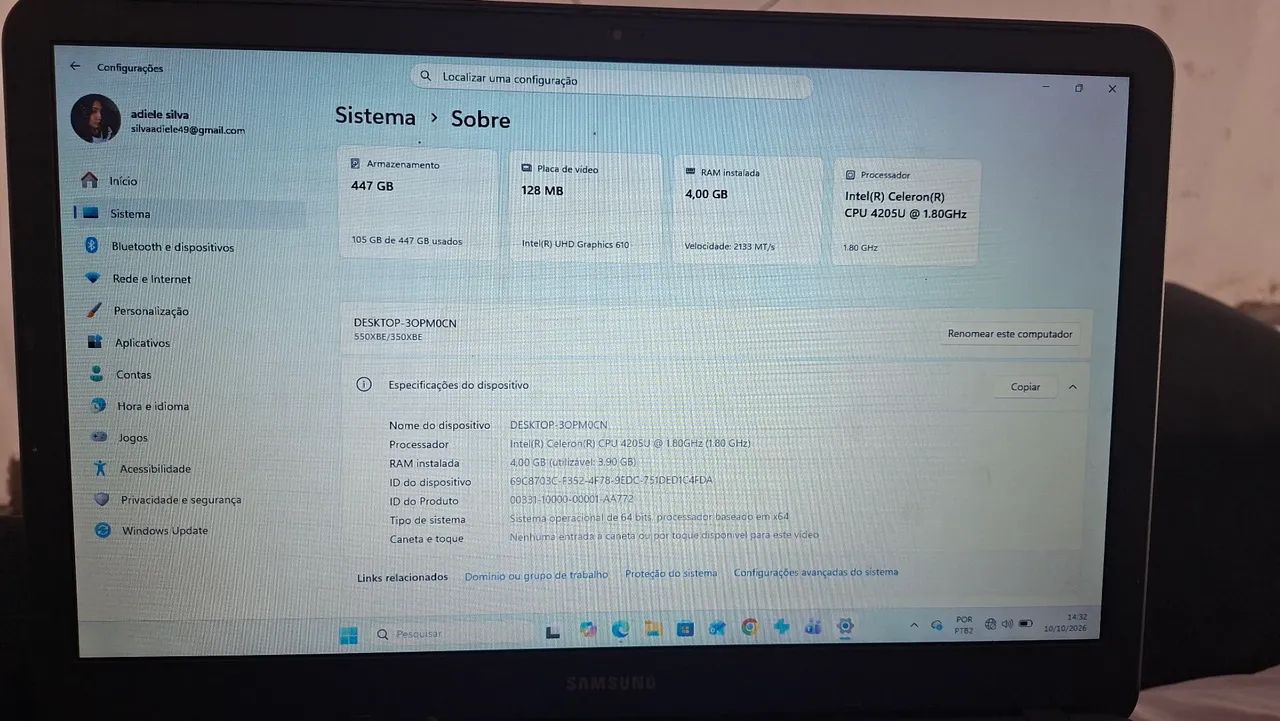 Notebook Samsung essentials  - Foto 5