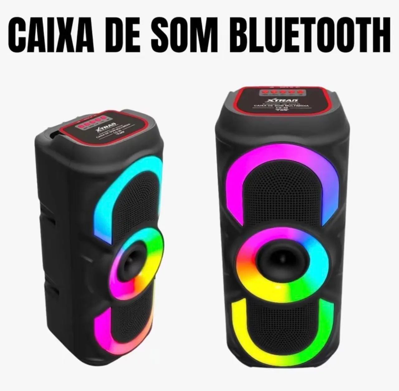 Caixa de Som Bluetooth XTRAD CS-30 com LEDs RGB - Foto 4