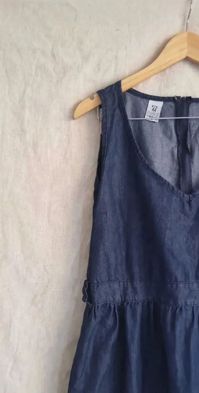 Vestido Jeans Tamanho 44 - Foto 4