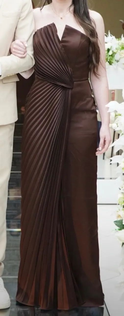 Vestido marrom madrinha