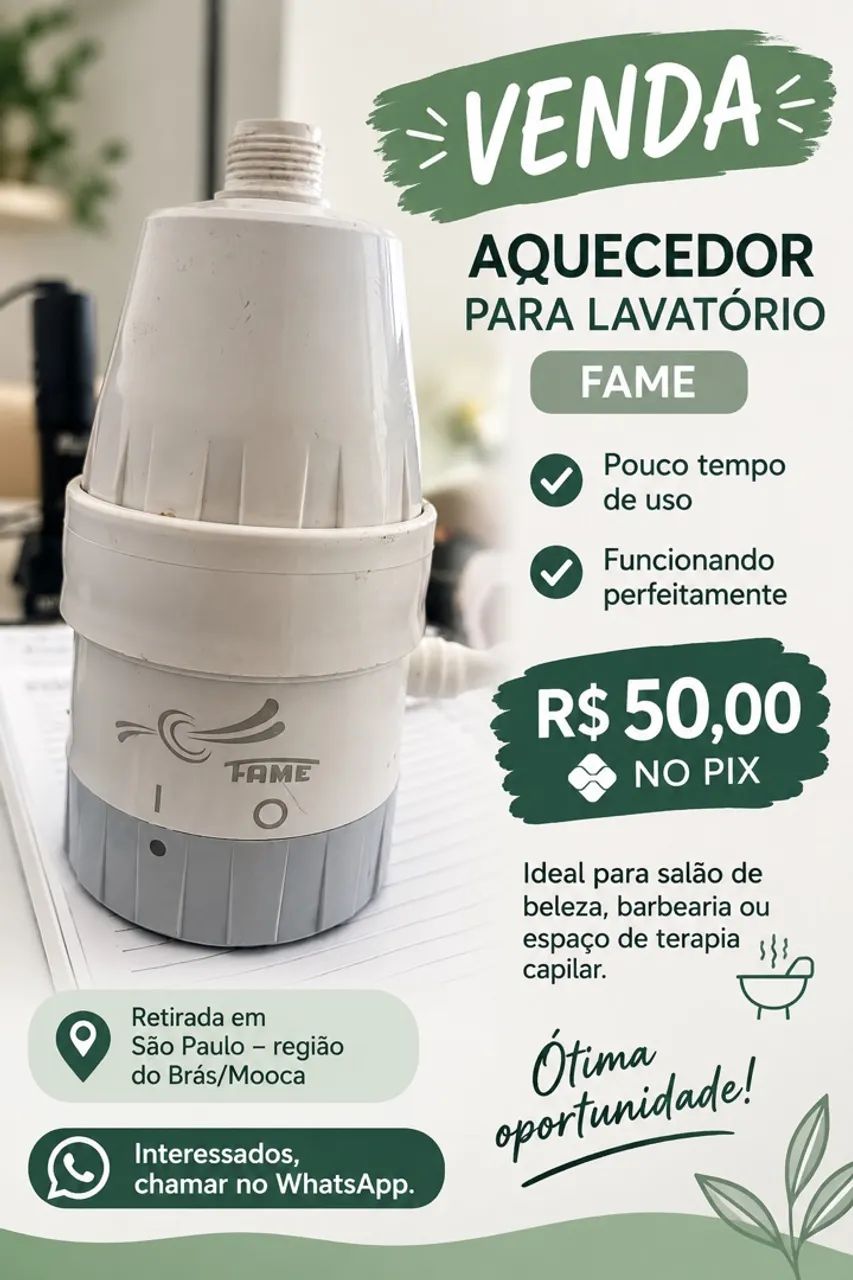 Aquecedor de lavatório 