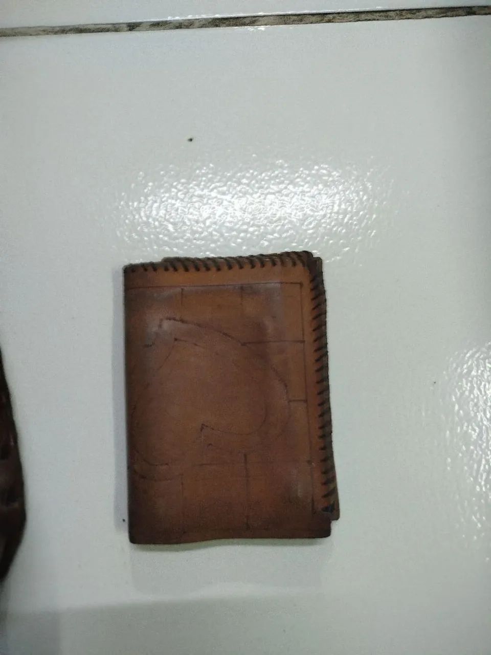 Kit bolsa e carteira de couro  - Foto 3