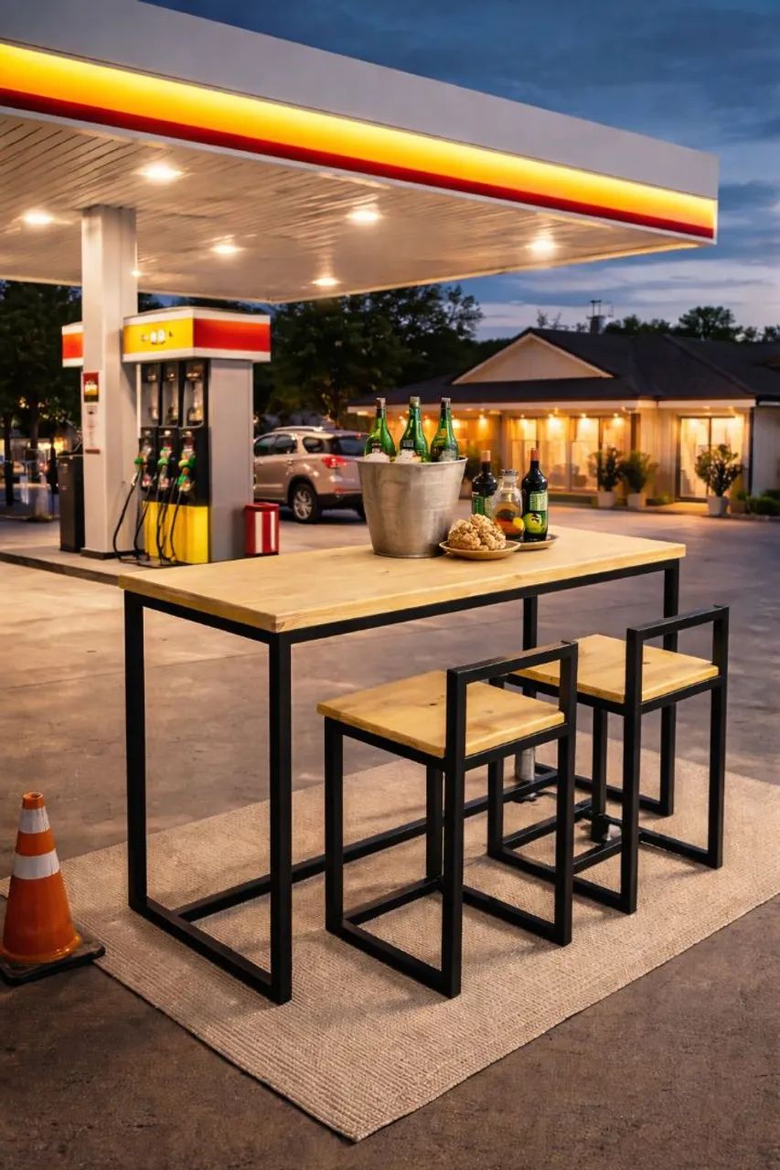 Conjunto de mesa com banquetas direto da fabrica