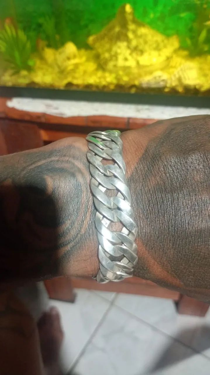 Pulseira de prata 950 - Foto 3