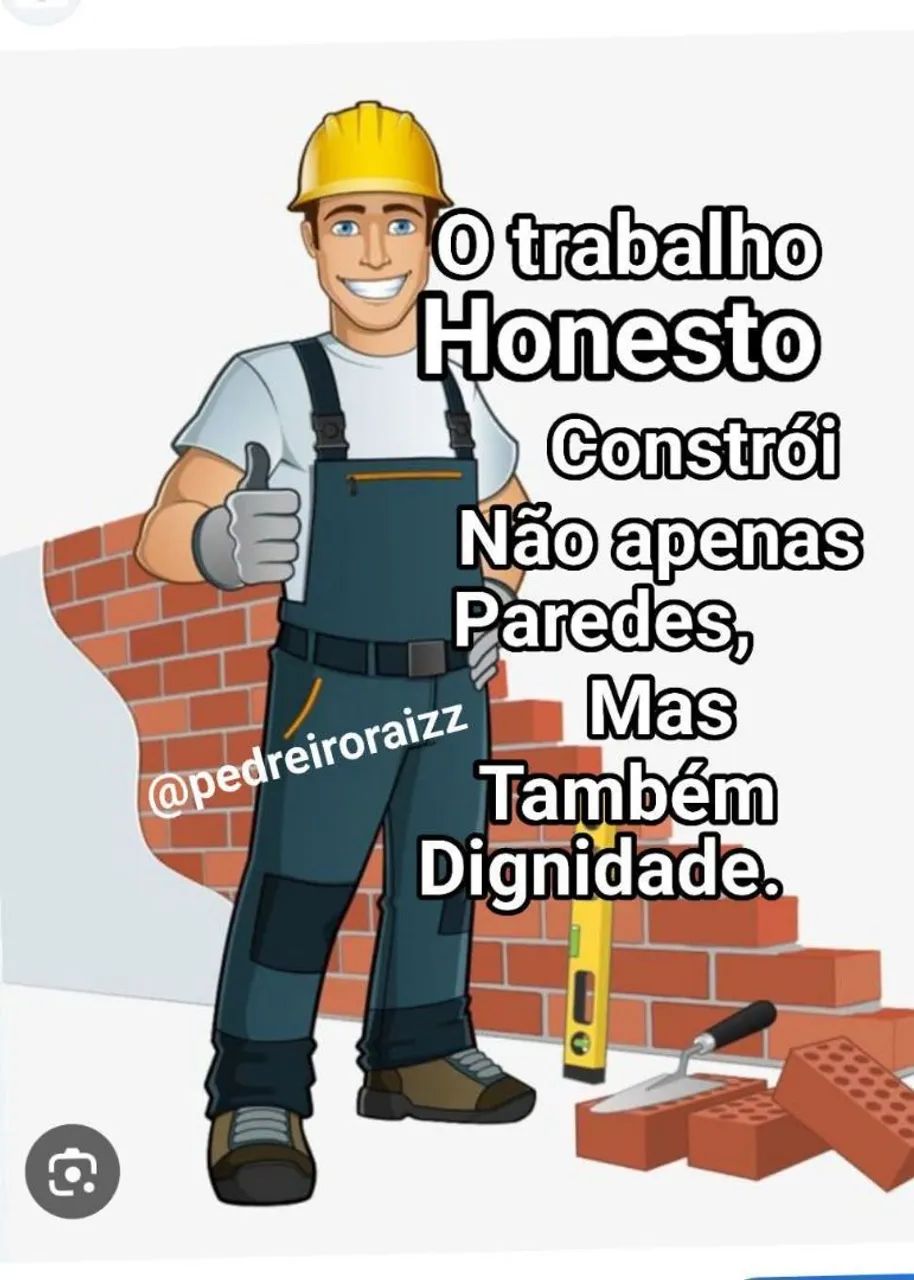 Sou Antônio pedreiro tenho experiência comprovada em carteira mas de vinte anos tra com ob