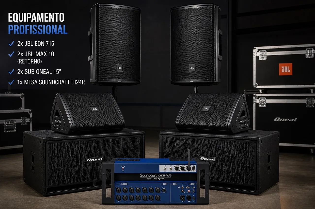 Equipamento de som profissional 