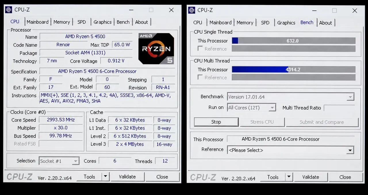 Ryzen 5 4500 ? 6 Núcleos / 12 Threads - Foto 2