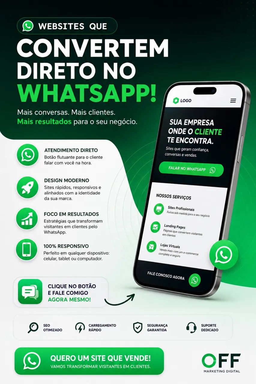 Site de vendas - conversão no WhatsApp 
