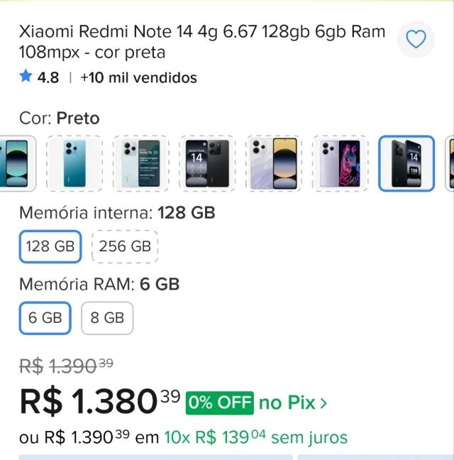Redmi note 14 , super novo 