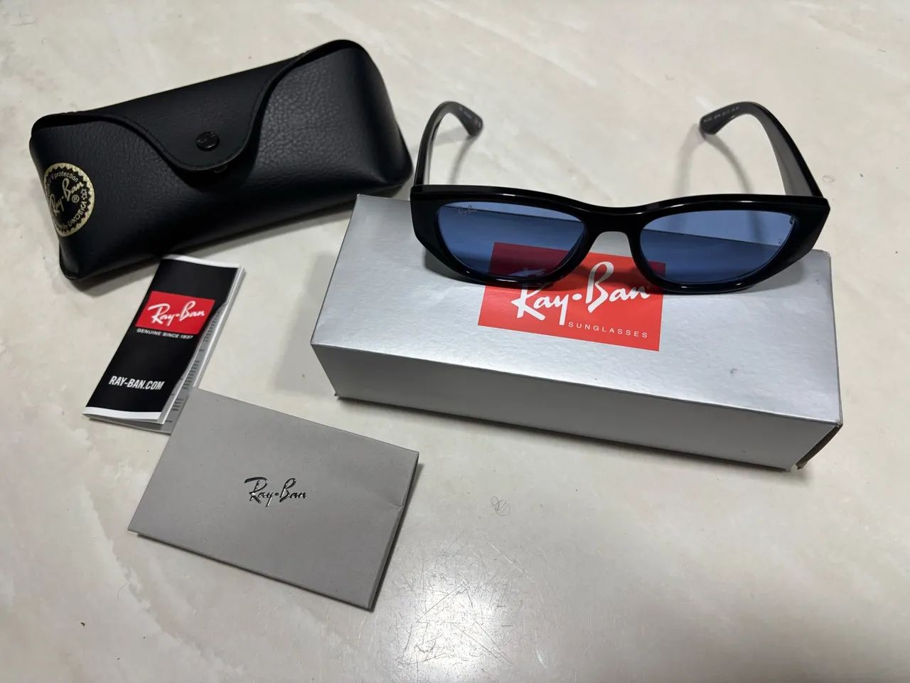 óculos de sol rayban rb4476 bio-based preto - Foto 2
