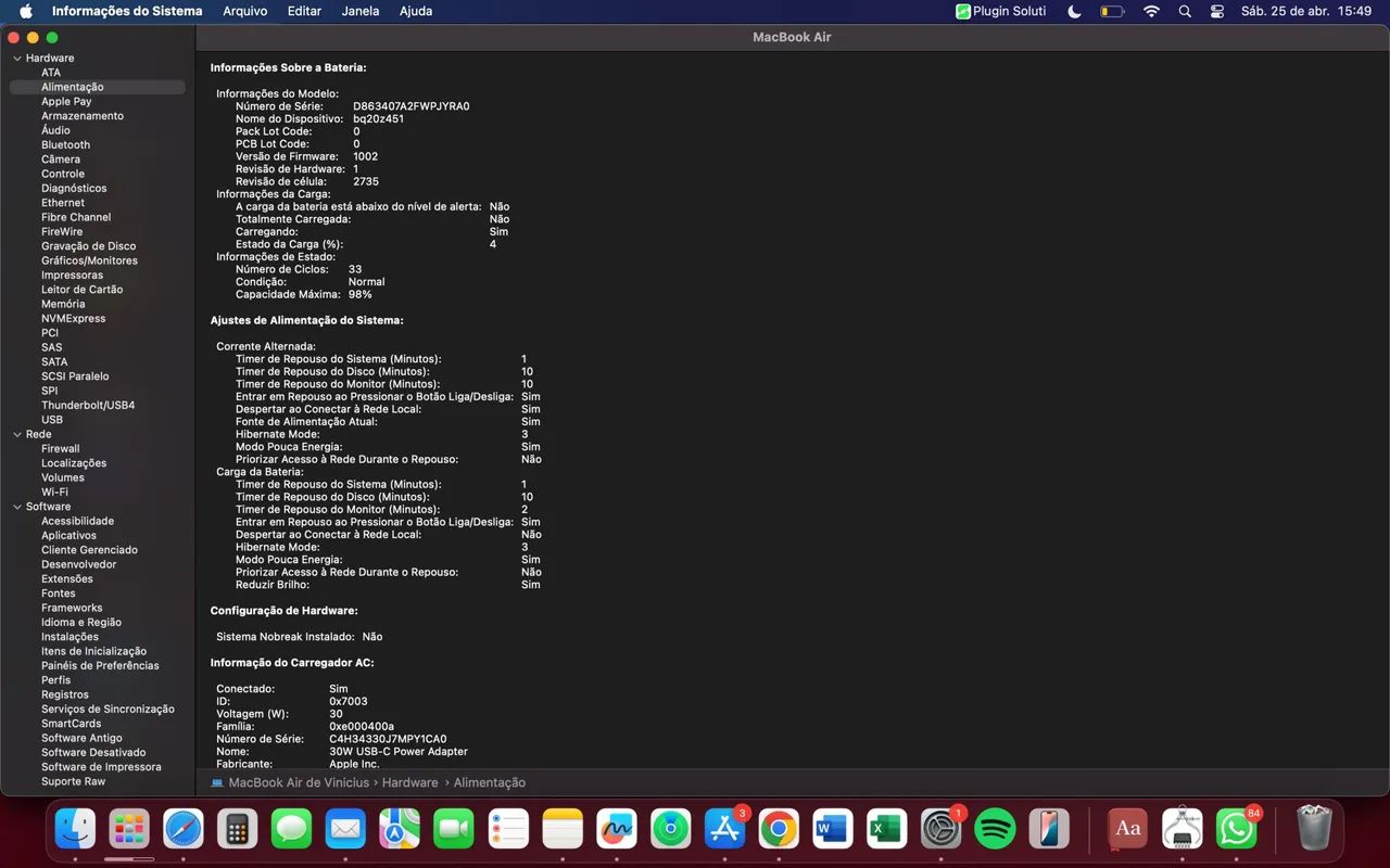 MacBook Air M1 (2020) - Impecável, apenas 33 ciclos! - Foto 4