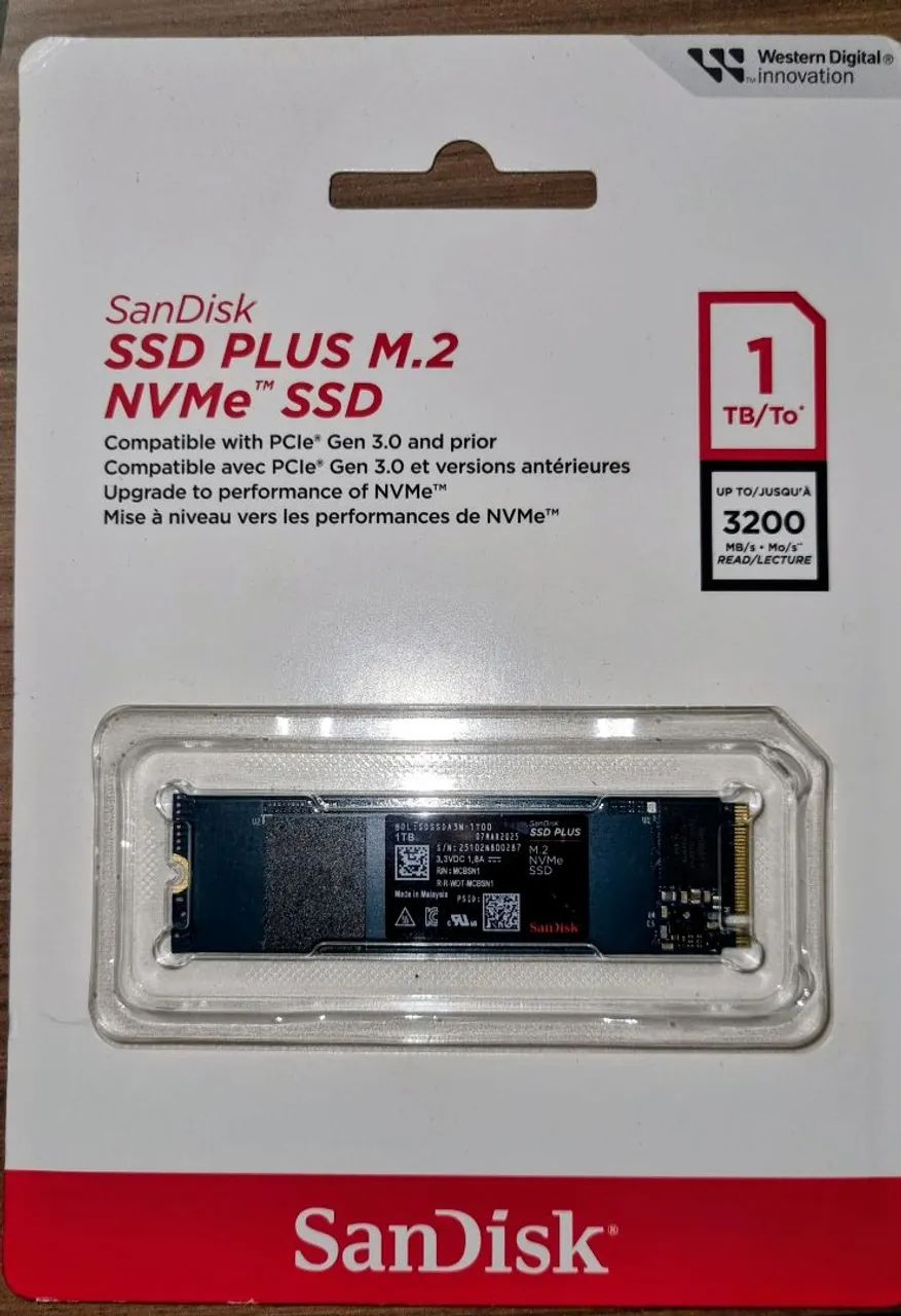SSD NVME M.2 1TB SANDISK LACRADO