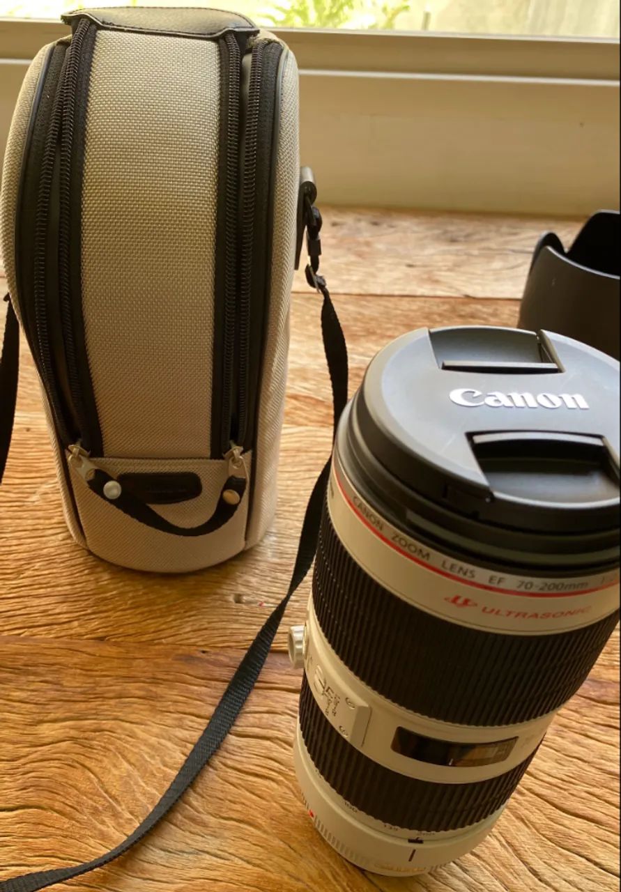 Lente Canon EF 70-200mm 1:2.8 (f/2.8) L IS II USM c/ parasol original Canon ET-87 - Foto 4
