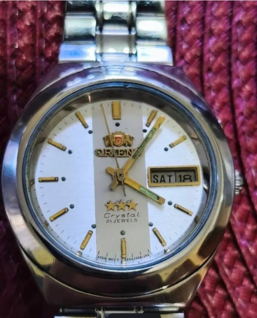 RELÓGIO ORIENT CRYSTAL AUTOMÁTICO JAPAN IMPECÁVEL 