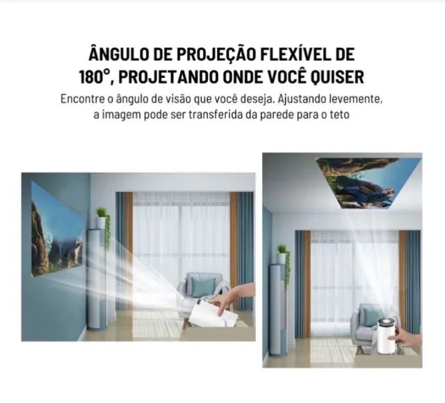 Projetor 4K HD 150 Polegadas Celular, Tv B0x, Xbox, PS, Pc, Wifi HY300 Pro Magcubic Envio  - Foto 5