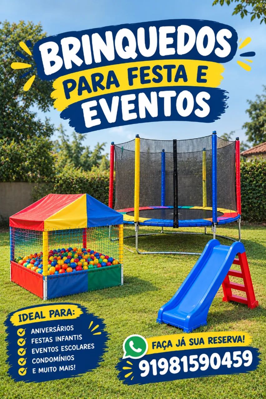 ALUGUEL DE BRINQUEDOS PARA FESTAS E EVENTOS.
