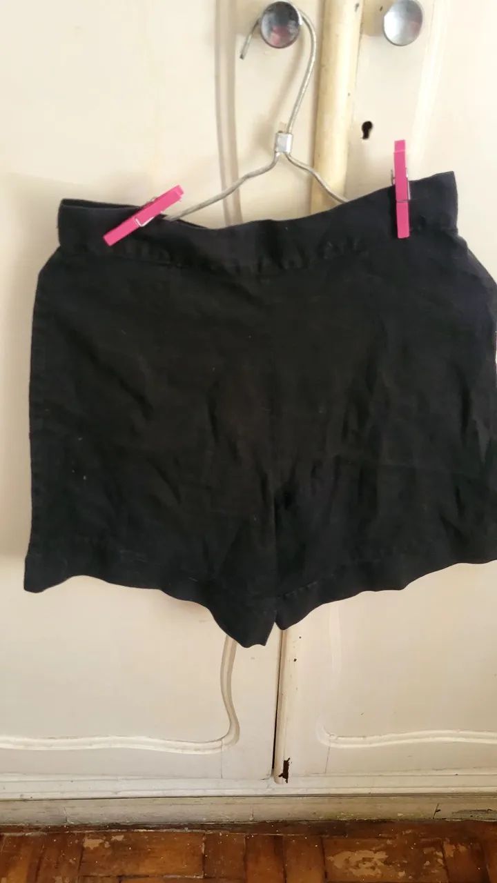 Short preto linho p - Foto 2