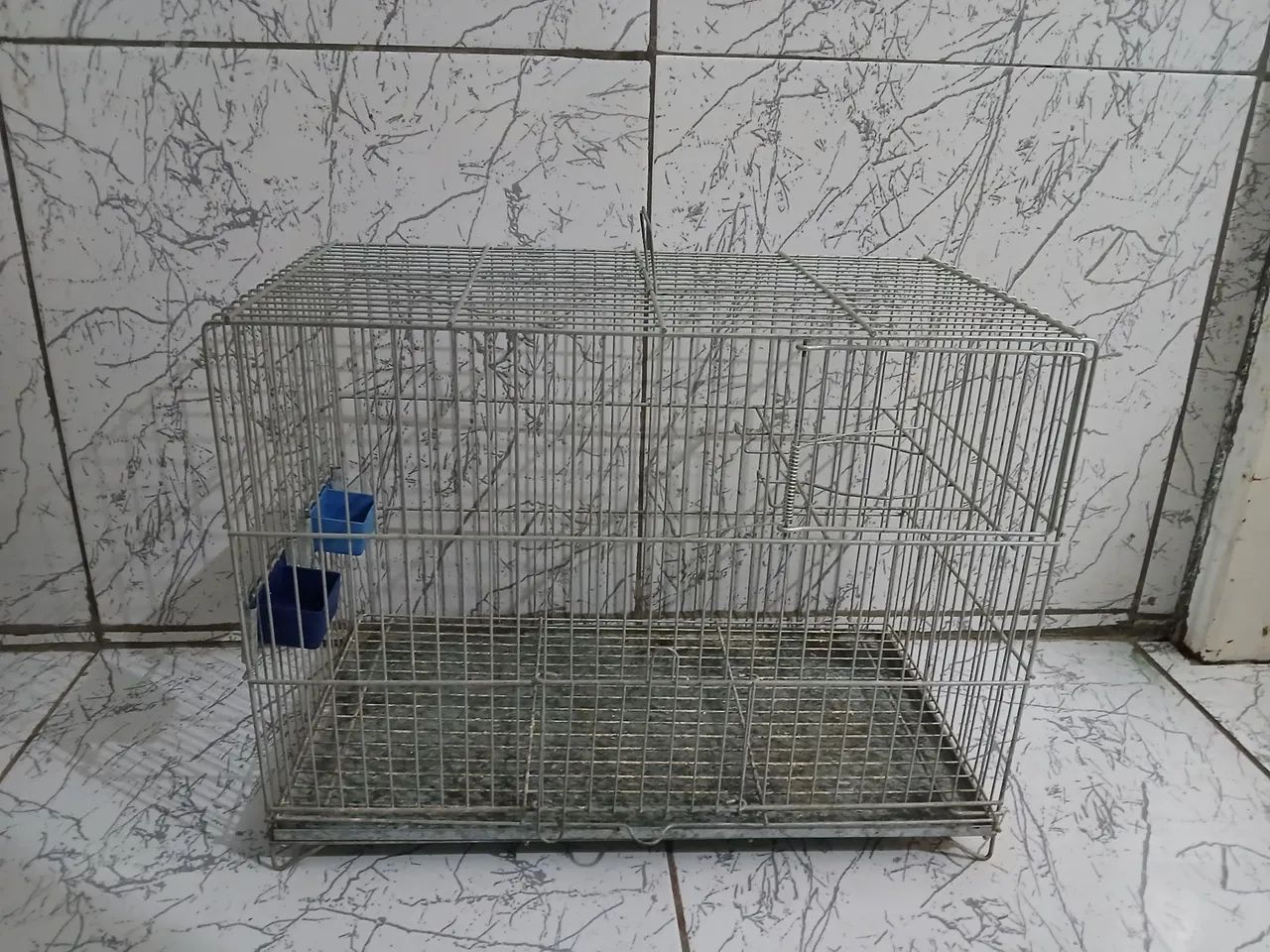 3 gaiolas de aço, 2 inteiriças e 1 desmontável. Para periquitos/canários. - Foto 2