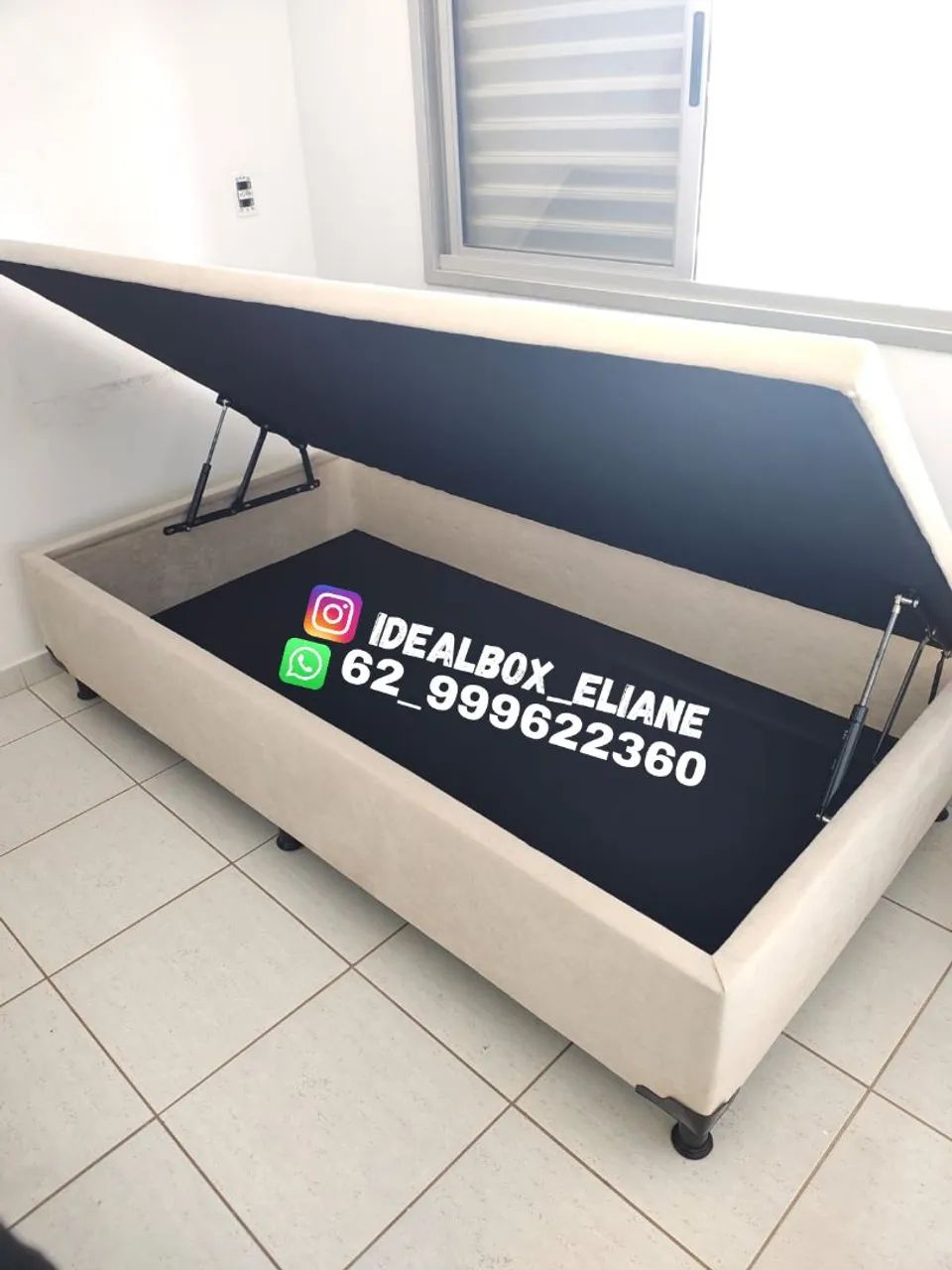 Box baú solteiro 88×188 _Design bonito e muita utilidade. - Foto 2