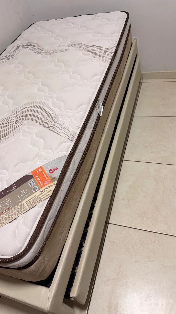 CAMA BOX AUX E COLCHÃO SOLTEIRO - Foto 3