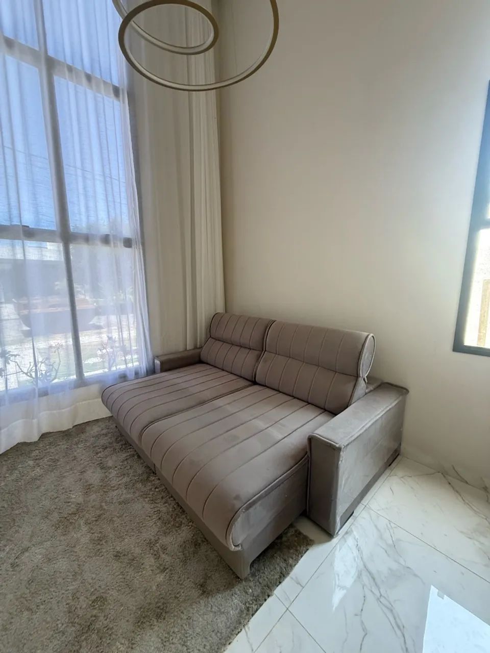 Sofá Sensazione 2,40m - na cor Níquel - 6 Meses de Uso - Foto 2