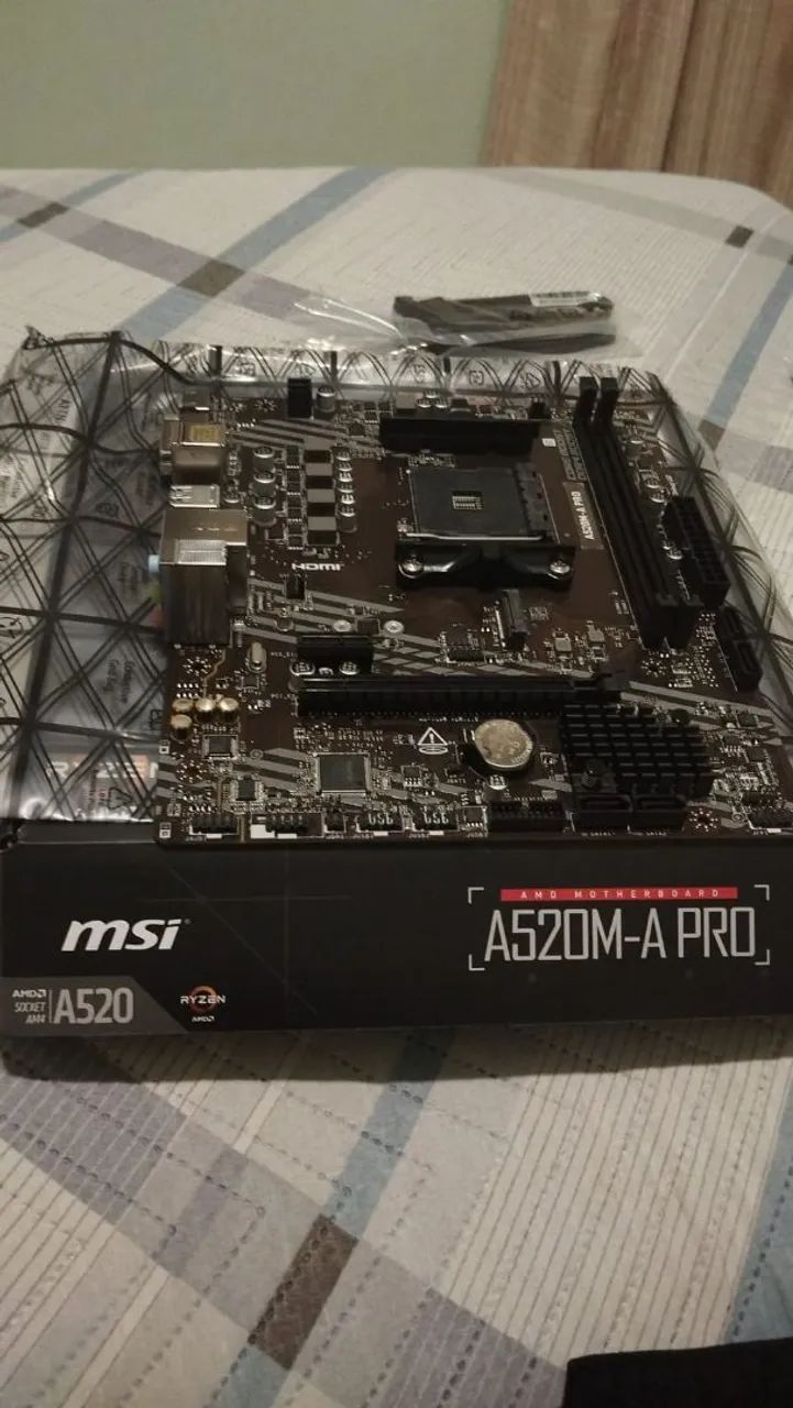ryzen 5 5600gt + placa mãe a520m msi - Foto 3