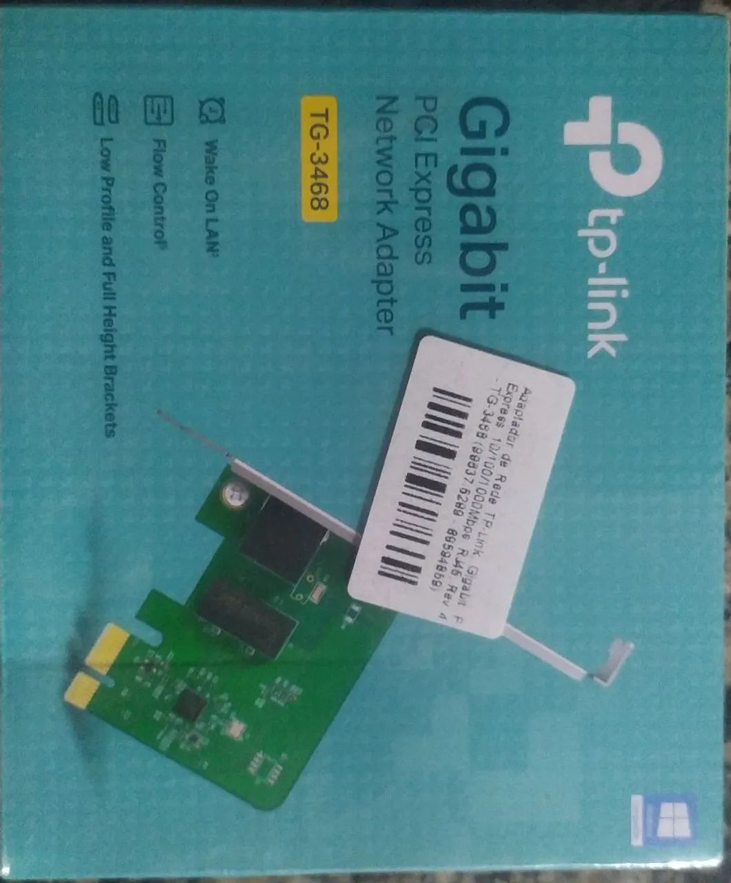 Placa rede Internet PCIe
