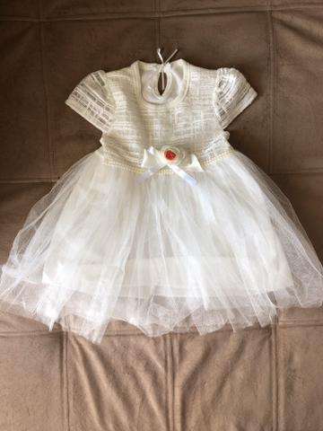 Vestido de festa bebê menina 6 meses