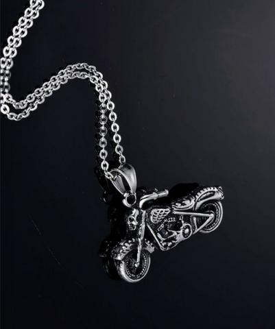 Corrente Cordão E Pingente Moto Aço Inoxidável - Foto 3