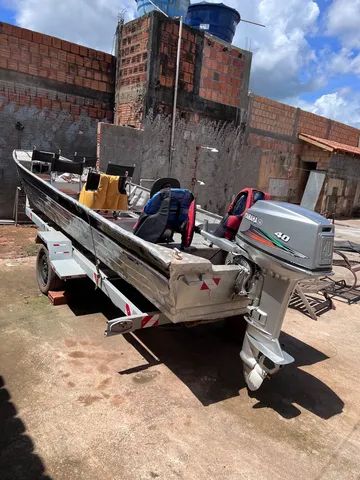 Conjunto Barco 6 Metros + Motor Yamaha 40 2T  + Carreta Rodoviaria 