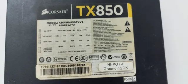 FONTE CORSAIR TX850  - Foto 3