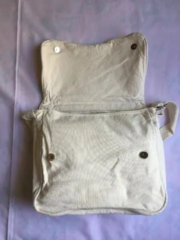 (Aceito cartão) Bolsa Branca com Alça Lateral Para Notebook ou Dia a Dia - Foto 3