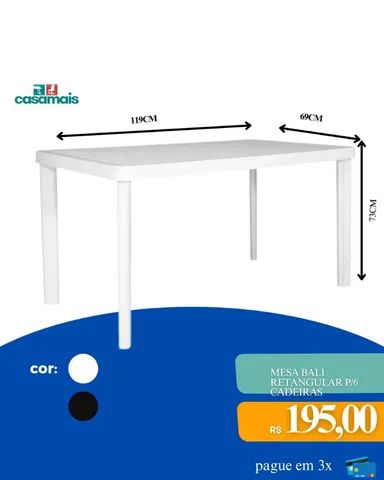 Mesa Plastica Para Seis Cadeiras - Foto 2