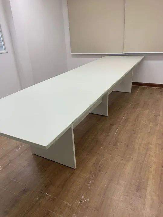 Mesa Branca Executiva Para Reunião - Foto 4