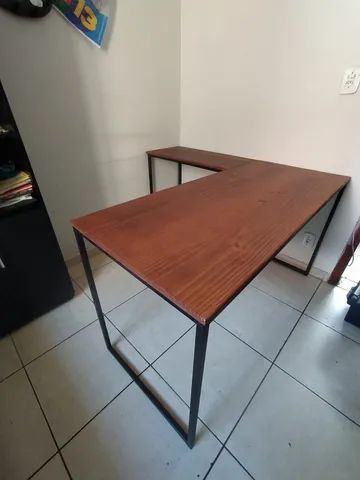 Mesa de Canto / Mesa em L estilo industrial - Foto 5