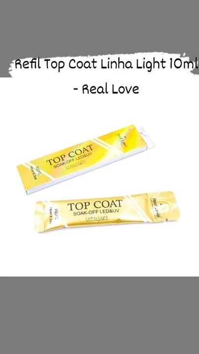 Refil Top Coat Linha Light 10ml Real love