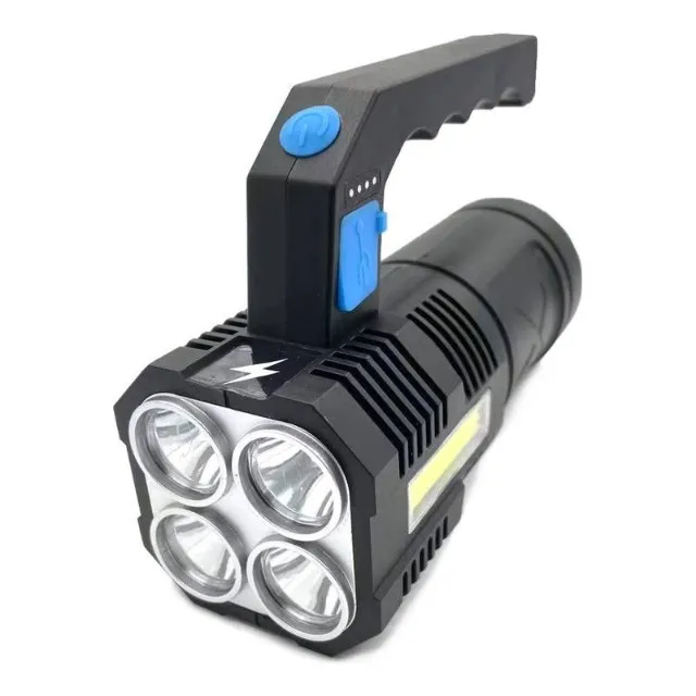 Lanterna LED Recarregável Luatek LT-8934 4 LED C/ Suporte - WZetta