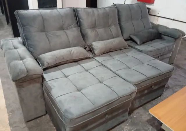 Sofá retrátil e reclinável 3 módulos ( 3 Metros ) temos a pronta entrega 