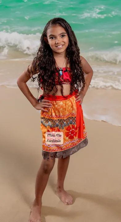 Fantasia Moana para Menina - Tamanho P - Foto 2