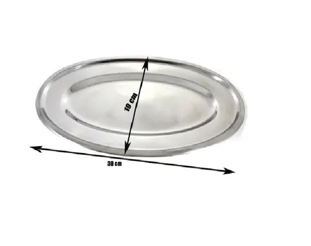Travessa Inox 561839 Oval 19x30cm Rasa - Foto 2