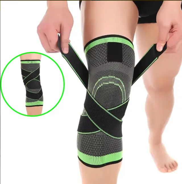 Joelheira Compressão Proteção Ajustável Cross Fitness Cor Verde Tamanho M(28CM de Comprime